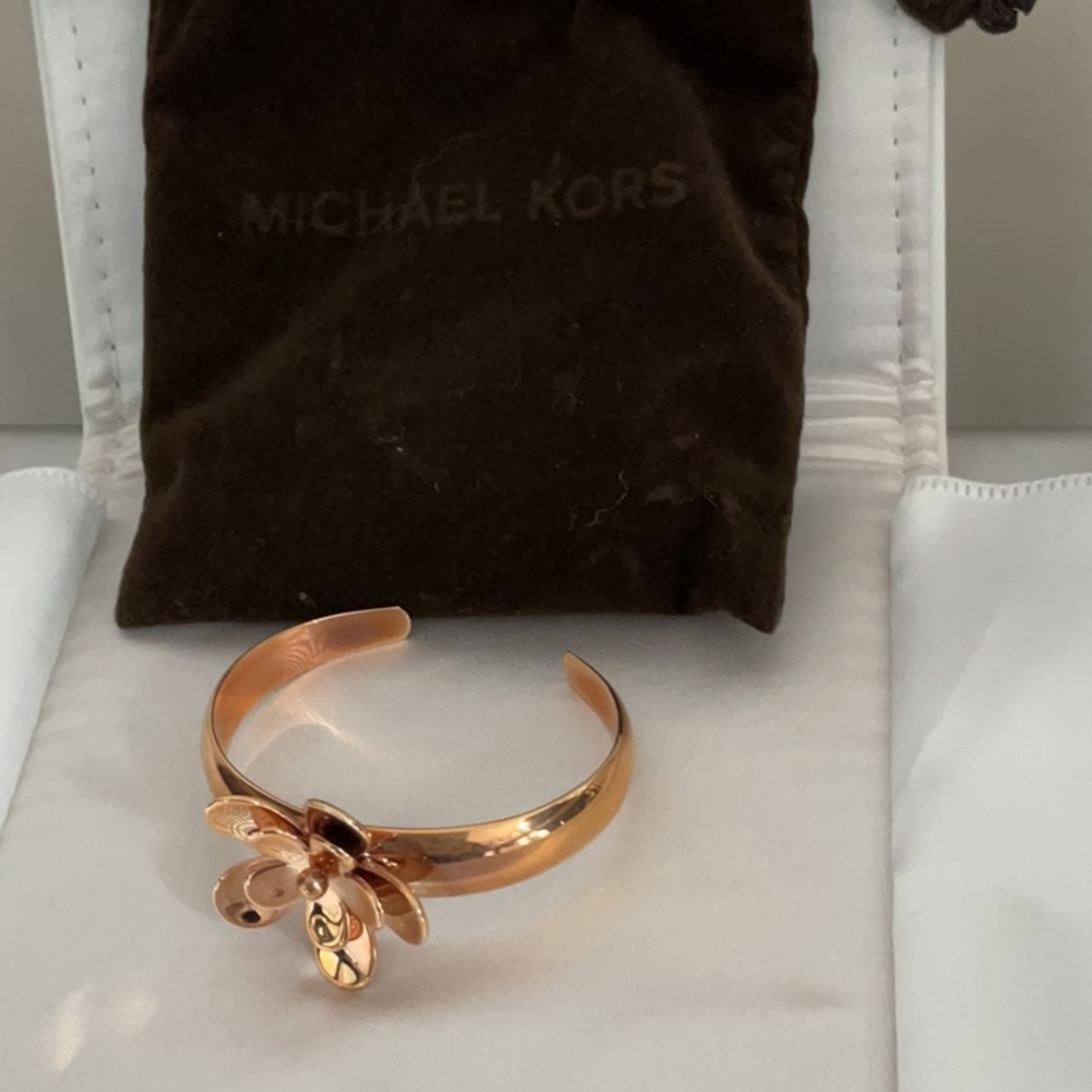 Michael Kors Rose Gold Floral Cuff